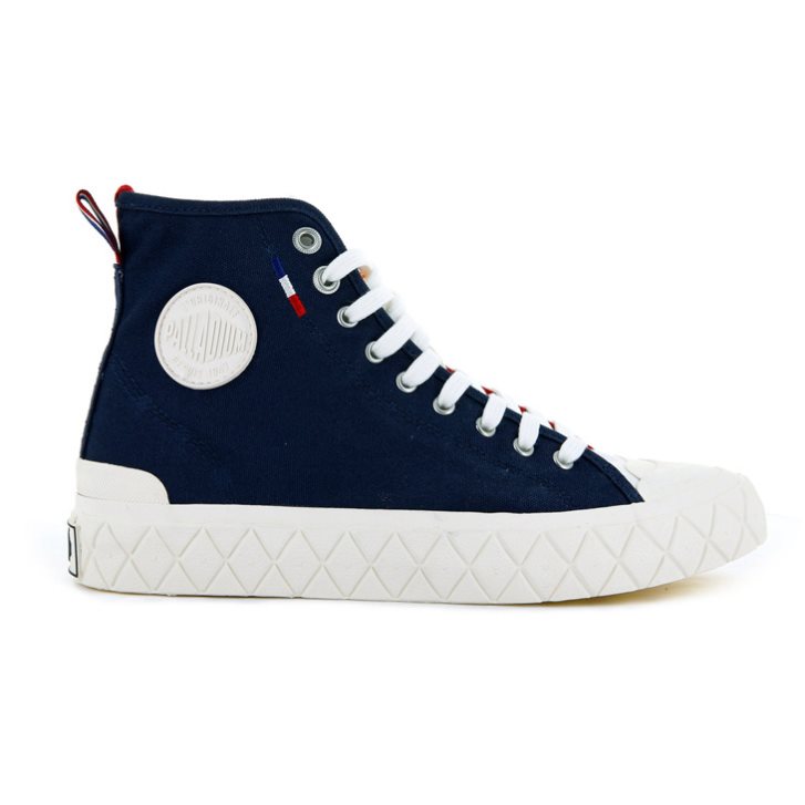 Pánské Tenisky Palladium Palla Ace Platene High Tops Tmavě Blankyt Červené | CZ DQW-42R